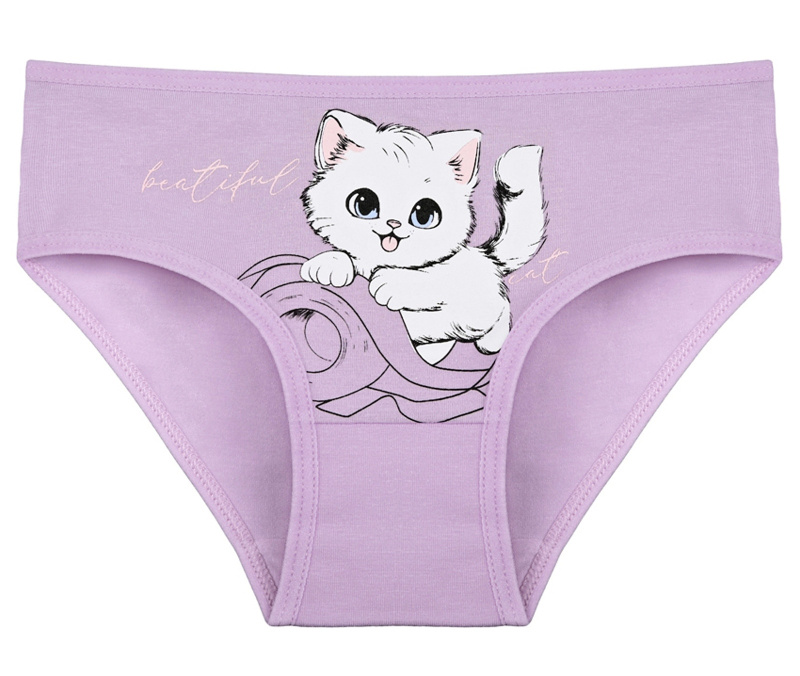 Donella Dětské kalhotky Kočička - vyp Barva: Fialová, Velikost: 2/3