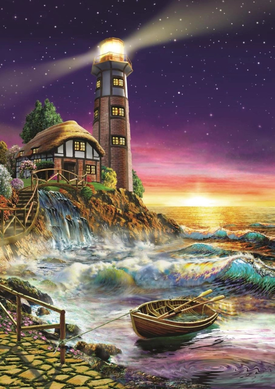 ART PUZZLE Puzzle Západ slunce u majáku 500 dílků