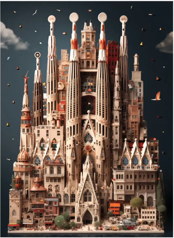 AnaTolian Yasin Yaman Sagrada Familia 1000 dílků