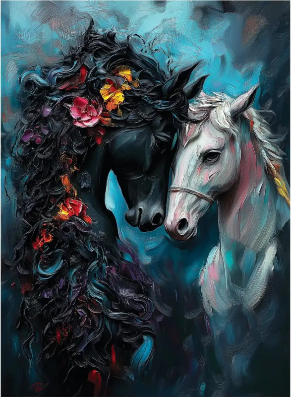 Puzzle Černá a bílá 1000 dílků ANATOLIAN