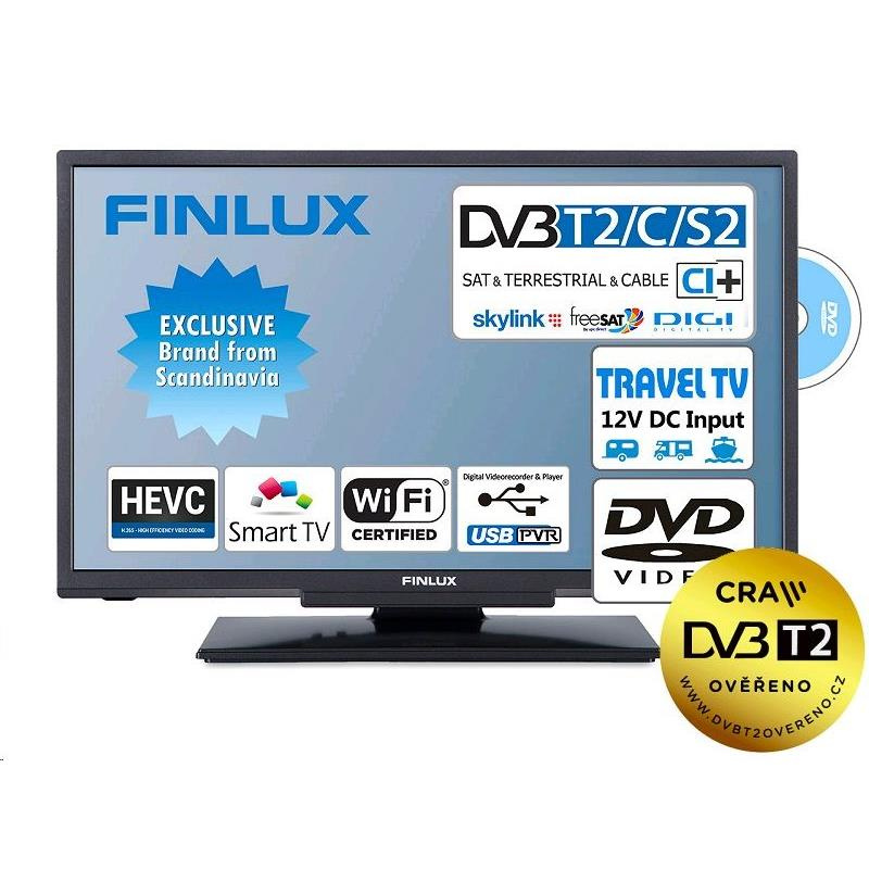 Televize Finlux 24FDM5760 - T2, SAT, DVD, SMART, WIFI, 12V