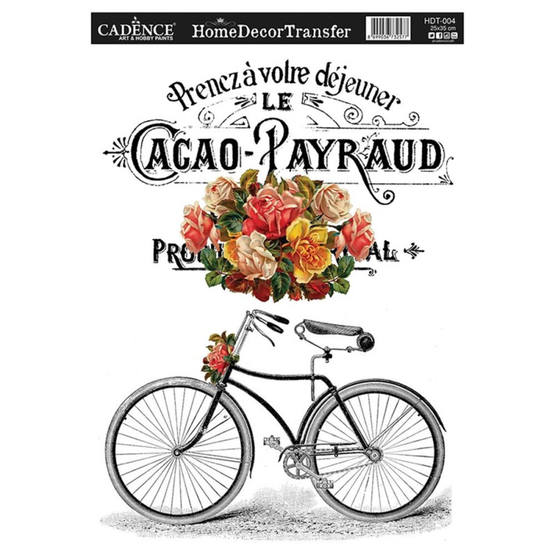 Transferový obrázek Cadence, 25x35 cm, HomeDeco - Květinové kolo Aladine