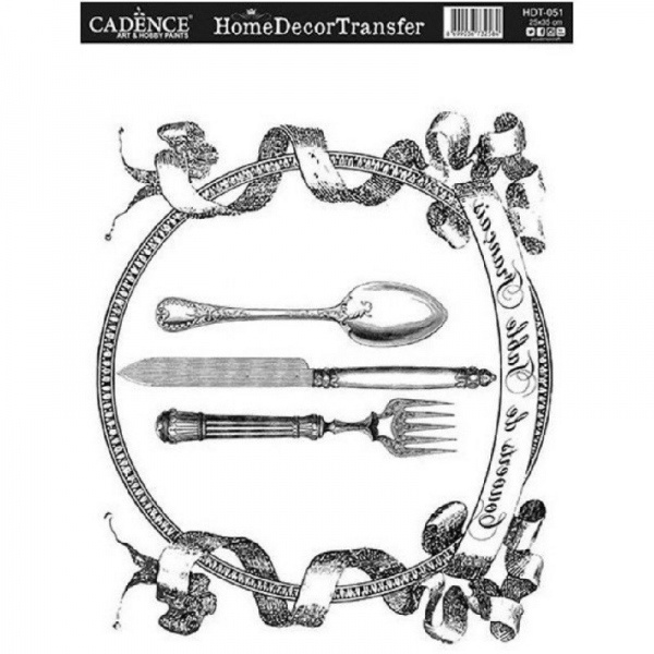 Transferový obrázek Cadence, 25x35 cm, HomeDeco - francouzský příbor Aladine
