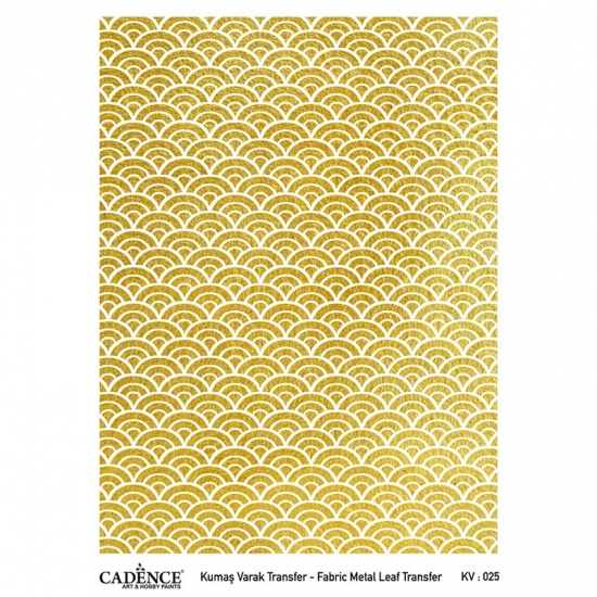 Cadence Transferový obrázek na textil Cadence, A3 - Zlaté vlnky