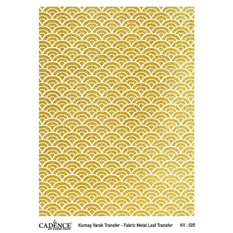 Cadence Transferový obrázek na textil Cadence, A3 - Zlaté vlnky