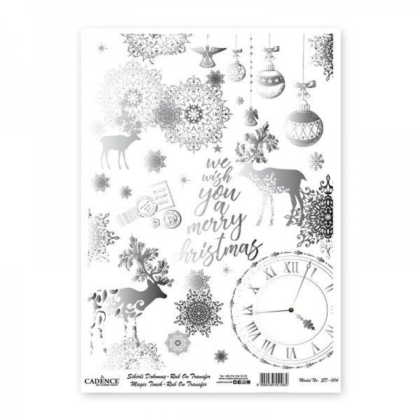 Cadence Transferová fólie Cadence, A3 - Baňky, stříbrné