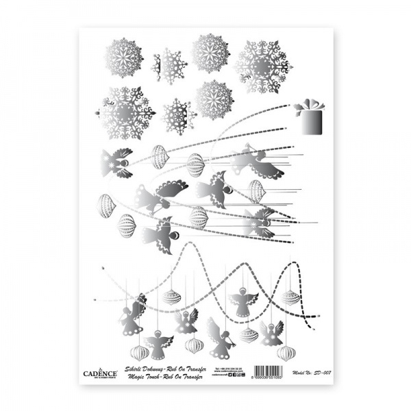 Cadence Transferová fólie Cadence, A3 - Andílci, stříbrní
