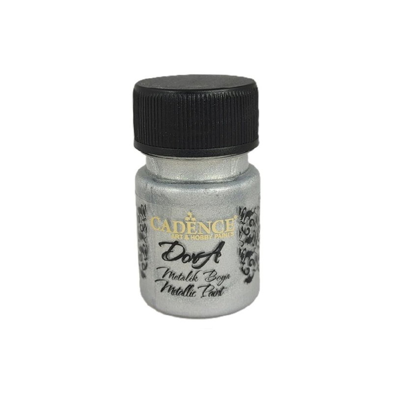 Cadence Metalická akrylová barva Cadence Dora Metallic, 30 ml - VYBERTE ODSTÍN - Metalická akrylová barva Cadence Dora Metallic, 30 ml - silver, stříbrná