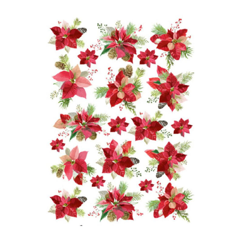 Cadence Rýžový papír Cadence - Vánoční hvězda - VYBERTE VELIKOST - Rýžový papír Cadence, A4 - Vánoční hvězda