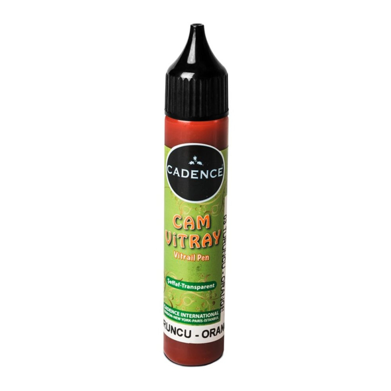 Cadence Vitrážová kontura na sklo Cadence Vitrail Pen Paint, 25 ml - VYBERTE ODSTÍN - Vitrážová kontura na sklo Cadence Vitrail Pen Paint, 25 ml - orange, oranžová