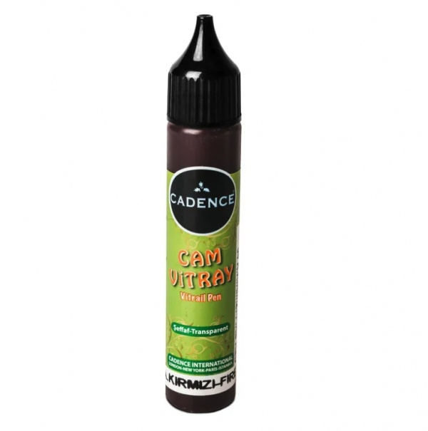 Cadence Vitrážová kontura na sklo Cadence Vitrail Pen Paint, 25 ml - VYBERTE ODSTÍN - Vitrážová kontura na sklo Cadence Vitrail Pen Paint, 25 ml - fire red, červená