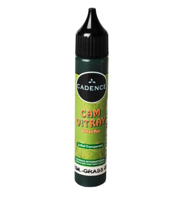 Cadence Vitrážová kontura na sklo Cadence Vitrail Pen Paint, 25 ml - VYBERTE ODSTÍN - Vitrážová kontura na sklo Cadence Vitrail Pen Paint, 25 ml - grass, trávová zelená