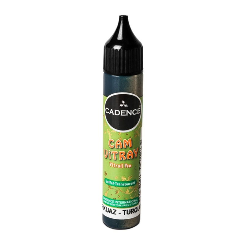 Cadence Vitrážová kontura na sklo Cadence Vitrail Pen Paint, 25 ml - VYBERTE ODSTÍN - Vitrážová kontura na sklo Cadence Vitrail Pen Paint, 25 ml - turquoise, tyrkysová