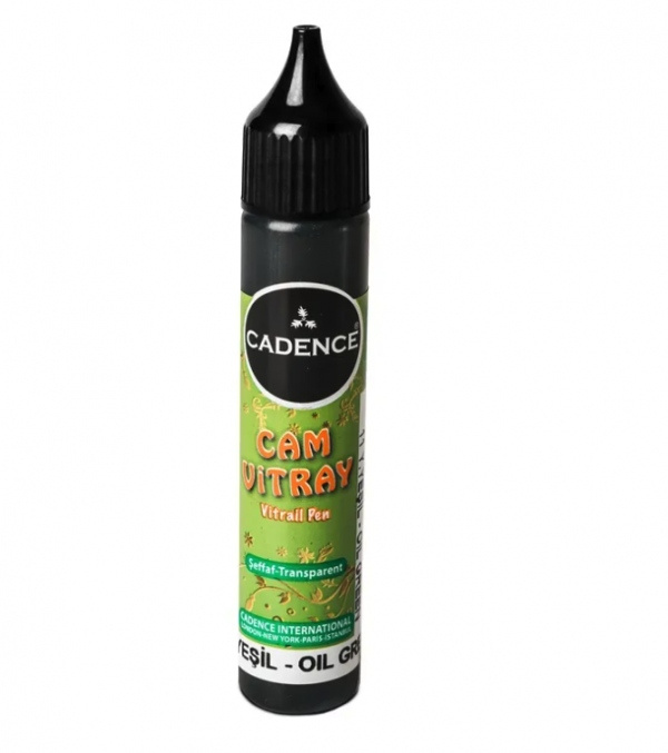 Cadence Vitrážová kontura na sklo Cadence Vitrail Pen Paint, 25 ml - VYBERTE ODSTÍN - Vitrážová kontura na sklo Cadence Vitrail Pen Paint, 25 ml - oil green, zelená
