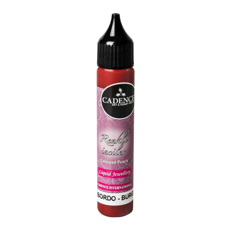 Cadence Tekuté perly Cadence Coloured Pearls, 25 ml - VYBERTE ODSTÍN - Tekuté perly Cadence Coloured Pearls, 25 ml - bordeaux, bordó