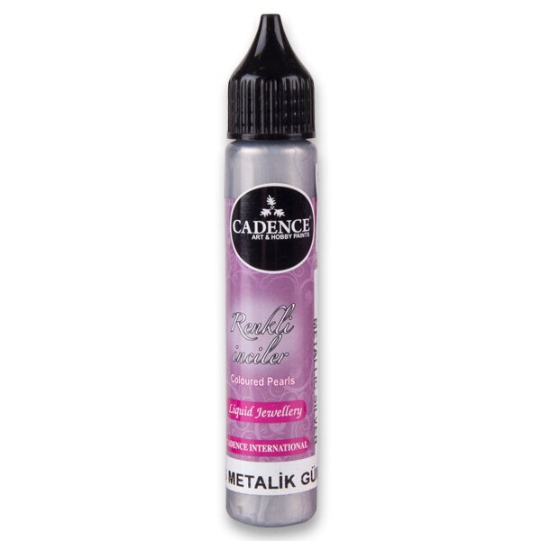 Metalické tekuté perly, 25 ml - stříbrná CADENCE