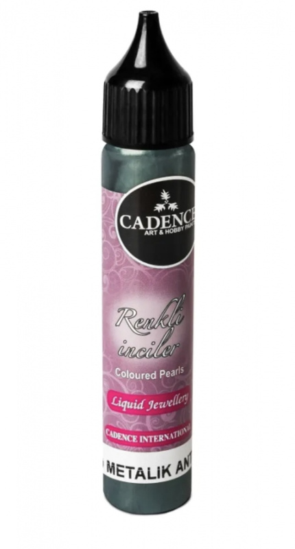 Metalické tekuté perly Cadence, 25 ml - antická zelená Aladine