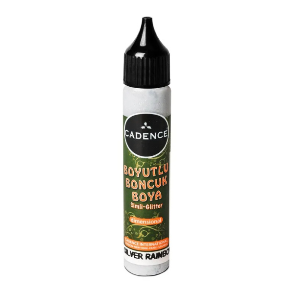 Cadence Třpytivá kontura Cadence Dimensional Paint, 25 ml - VYBERTE ODSTÍN - Kontura Cadence Dimensional Paint, 25 ml - silver rainbow, třpytivá stříbrná duha