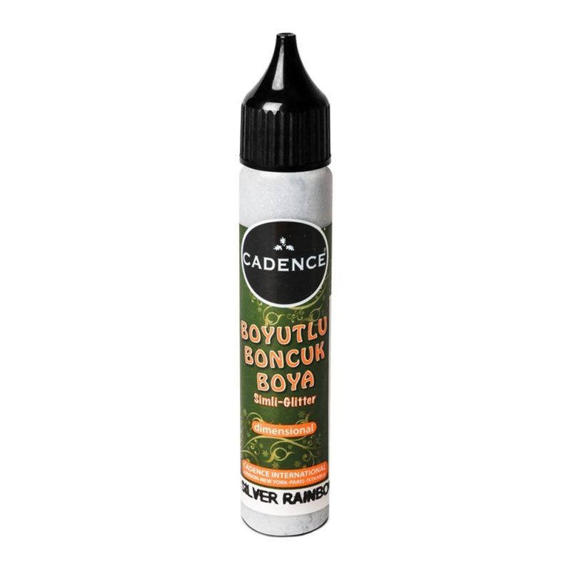 Cadence Třpytivá kontura Cadence Dimensional Paint, 25 ml - VYBERTE ODSTÍN - Kontura Cadence Dimensional Paint, 25 ml - silver rainbow, třpytivá stříbrná duha