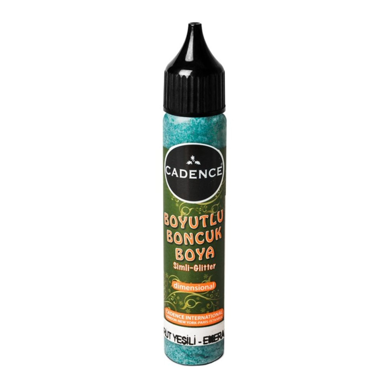Cadence Třpytivá kontura Cadence Dimensional Paint, 25 ml - VYBERTE ODSTÍN - Kontura Cadence Dimensional Paint, 25 ml - emerald, třpytivá smaragdová