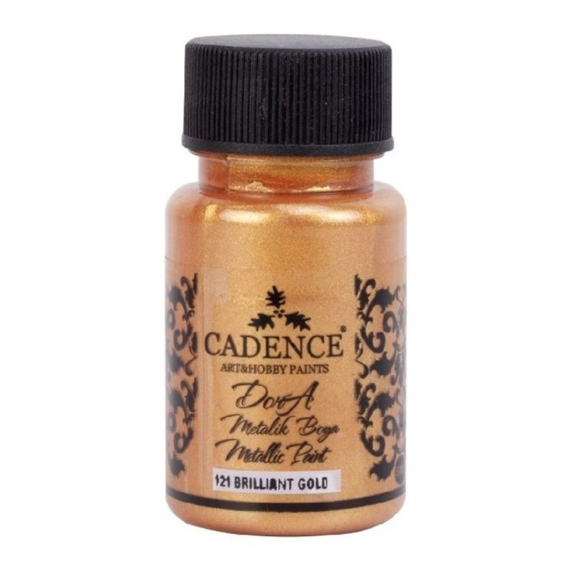 Cadence Metalická akrylová barva Cadence Dora Metallic, 50 ml - VYBERTE ODSTÍN - Metalická akrylová barva Cadence Dora Metallic, 50 ml - brilliant gold, zářivá zlatá