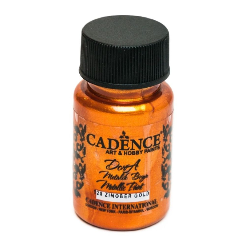 Cadence Metalická akrylová barva Cadence Dora Metallic, 50 ml - VYBERTE ODSTÍN - Metalická akrylová barva Cadence Dora Metallic, 50 ml - zinober gold, zlatorůžová