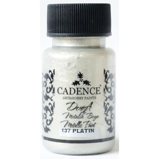 Cadence Metalická akrylová barva Cadence Dora Metallic, 50 ml - VYBERTE ODSTÍN - Metalická akrylová barva Cadence Dora Metallic, 50 ml - platinum, platinová