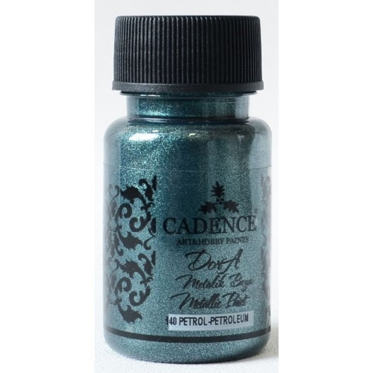 Cadence Metalická akrylová barva Cadence Dora Metallic, 50 ml - VYBERTE ODSTÍN - Metalická akrylová barva Cadence Dora Metallic, 50 ml - petroleum, petrolejová modrá