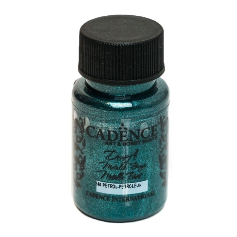 Cadence Metalická akrylová barva Cadence Dora Metallic, 50 ml - VYBERTE ODSTÍN - Metalická akrylová barva Cadence Dora Metallic, 50 ml - petroleum, petrolejová modrá