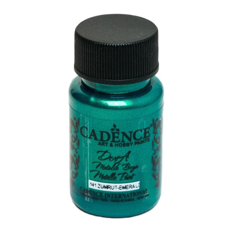 Cadence Metalická akrylová barva Cadence Dora Metallic, 50 ml - VYBERTE ODSTÍN - Metalická akrylová barva Cadence Dora Metallic, 50 ml - emerald geen, smaragdová zelená