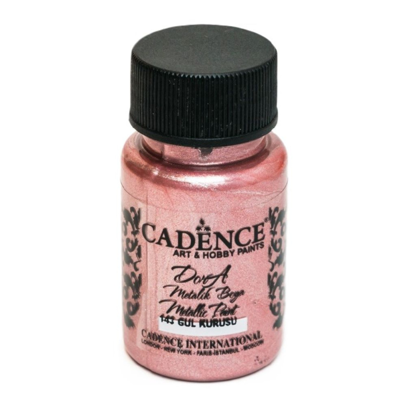 Cadence Metalická akrylová barva Cadence Dora Metallic, 50 ml - VYBERTE ODSTÍN - Metalická akrylová barva Cadence Dora Metallic, 50 ml - dried rose, sušená růže