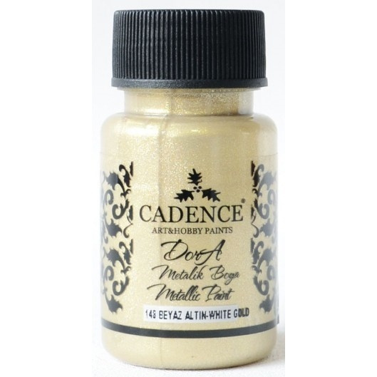 Cadence Metalická akrylová barva Cadence Dora Metallic, 50 ml - VYBERTE ODSTÍN - Metalická akrylová barva Cadence Dora Metallic, 50 ml - white gold, bílé zlato