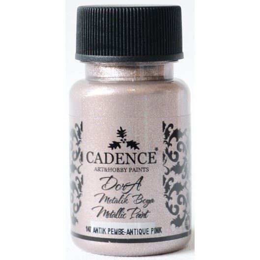 Cadence Metalická akrylová barva Cadence Dora Metallic, 50 ml - VYBERTE ODSTÍN - Metalická akrylová barva Cadence Dora Metallic, 50 ml - antique pink, sv. starorůžová