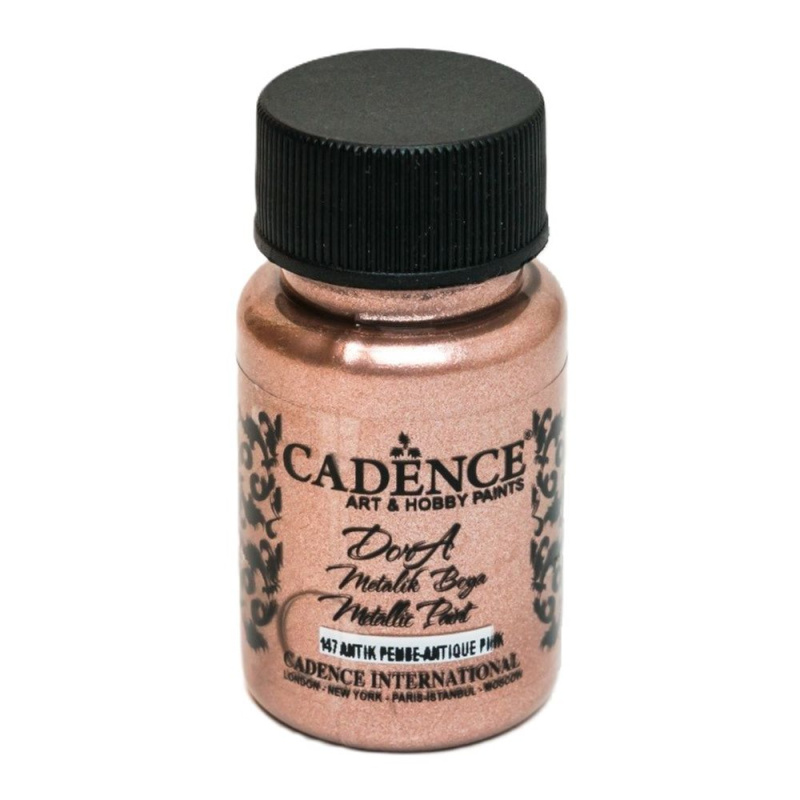 Cadence Metalická akrylová barva Cadence Dora Metallic, 50 ml - VYBERTE ODSTÍN - Metalická akrylová barva Cadence Dora Metallic, 50 ml - antique pink, sv. starorůžová