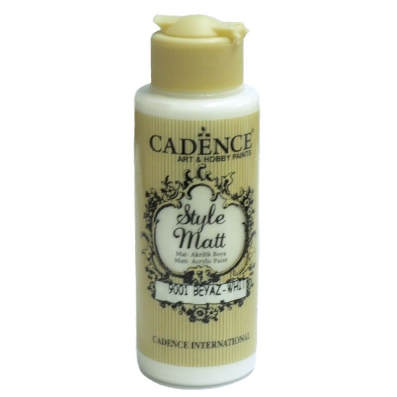Matná akrylová barva Cadence Style Matt 120 ml - white bílá Aladine