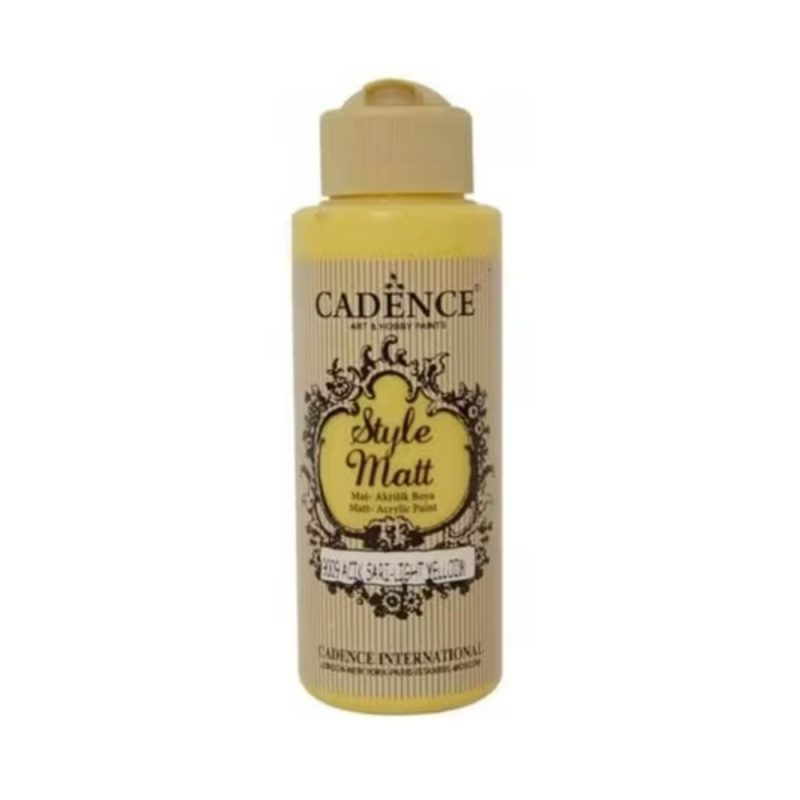 Matná akrylová barva Cadence Style Matt 120ml - light yellow žlutá světlá Aladine