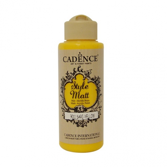Matná akrylová barva Cadence Style Matt 120ml - yellow žlutá Aladine