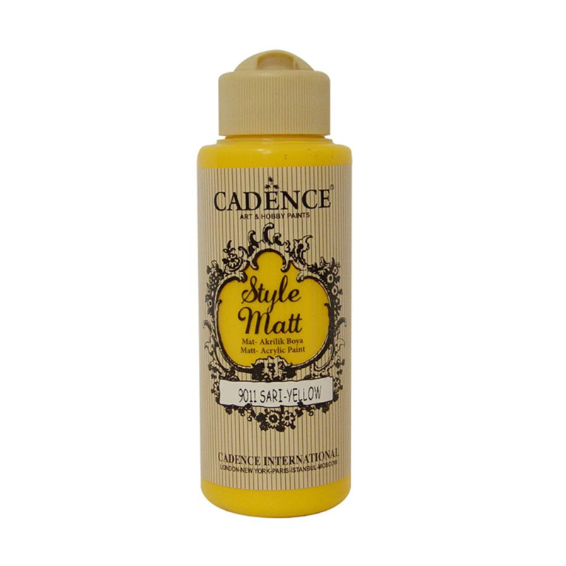 Matná akrylová barva Cadence Style Matt 120ml - yellow žlutá Aladine