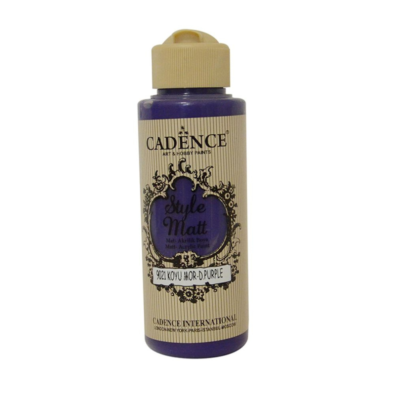Matná akrylová barva Cadence Style Matt 120ml -dark purple tmavá fialová Aladine