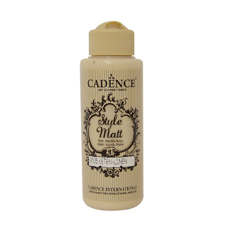 Cadence Matná akrylová barva Cadence Style Matt, 120 ml - VYBERTE ODSTÍN - Matná akrylová barva Cadence Style Matt, 120 ml - linen, béžová lněná