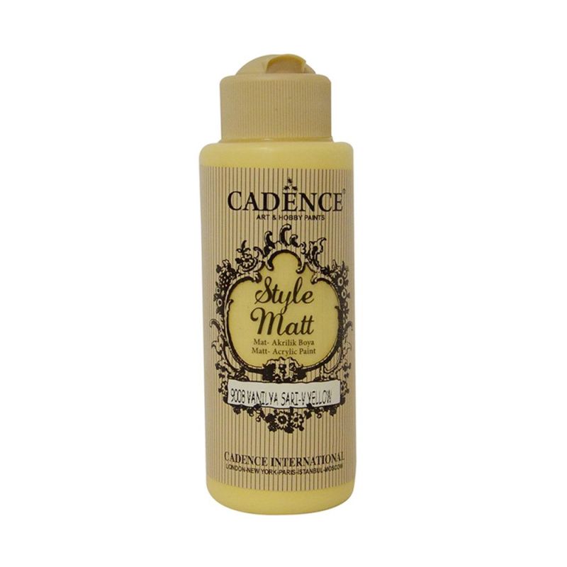 Matná akrylová barva Cadence Style Matt 120ml -vanilla yellow vanilková  Aladine