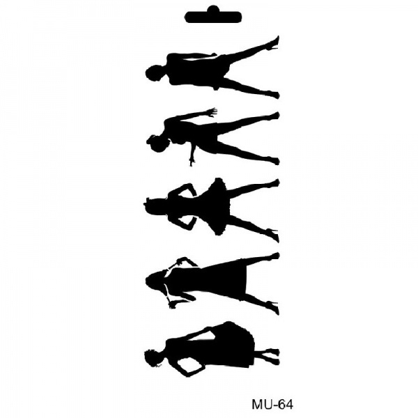 Cadence Šablona Cadence Mixed Media, 10x25 cm - Ženské siluety