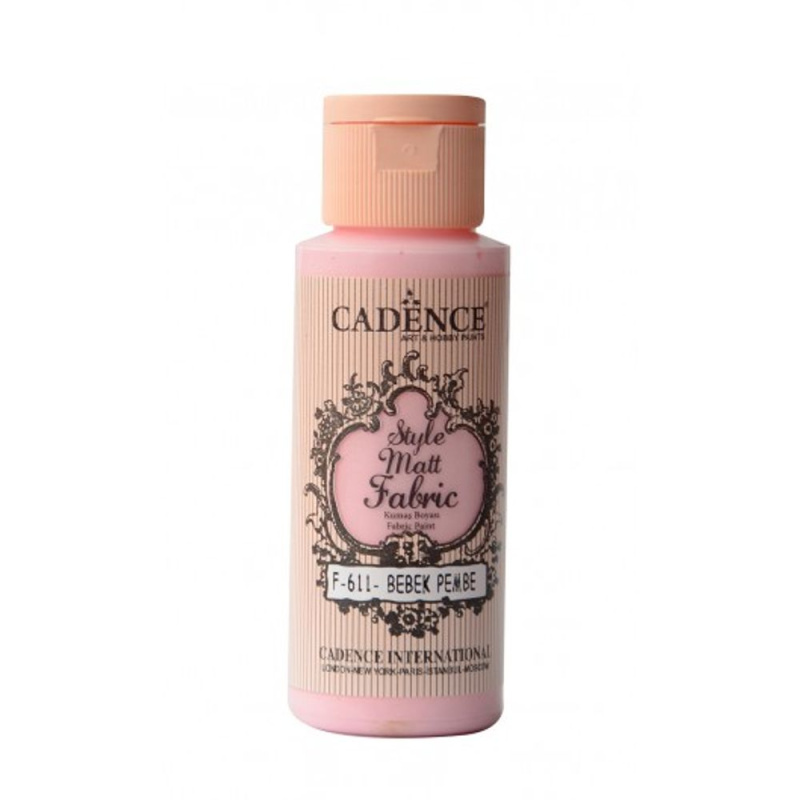 Cadence Barva na textil Cadence Style Matt Fabric, 59 ml - VYBERTE ODSTÍN - Barva na textil Cadence Style Matt Fabric, 59 ml - baby pink, sv. růžová
