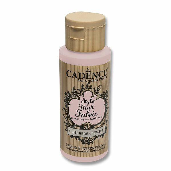Cadence Barva na textil Cadence Style Matt Fabric, 59 ml - VYBERTE ODSTÍN - Barva na textil Cadence Style Matt Fabric, 59 ml - baby pink, sv. růžová