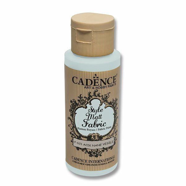 Cadence Barva na textil Cadence Style Matt Fabric, 59 ml - VYBERTE ODSTÍN - Barva na textil Cadence Style Matt Fabric, 59 ml - light mint green, tyrkysová