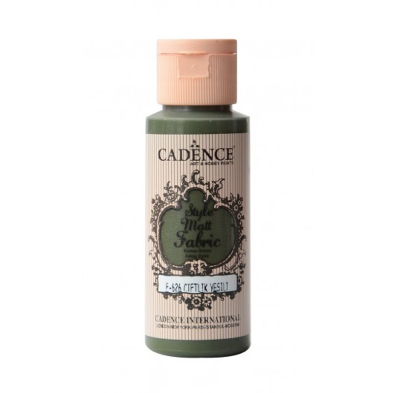 Cadence Barva na textil Cadence Style Matt Fabric, 59 ml - VYBERTE ODSTÍN - Barva na textil Cadence Style Matt Fabric, 59 ml - farm green, tm. zelená