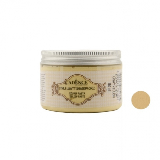 Reliefní pasta křídová Shabby Chic světle žlutá light yellow 150 ml Aladine