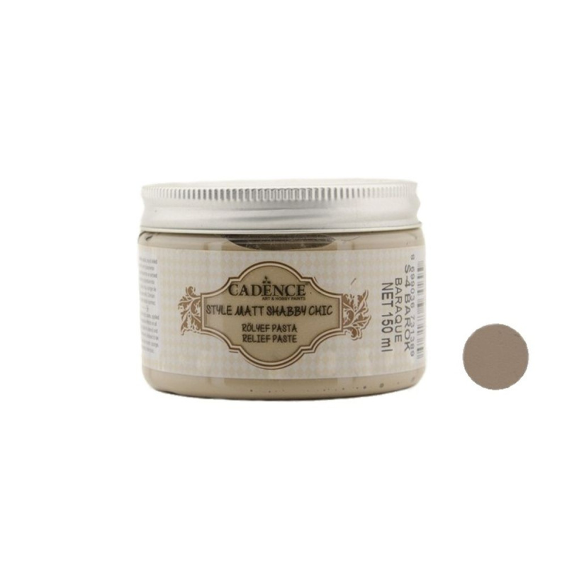 Reliefní pasta křídová Shabby Chic světle hnědá barok 150 ml Aladine