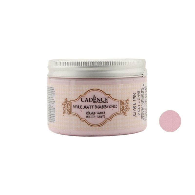 Reliefní pasta křídová Shabby Chic růžová baby pink 150 ml Aladine