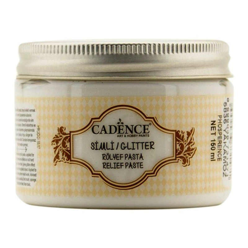 Reliéfní glitrová pasta Cadence Glitter, 150 ml - bílá holografická Aladine